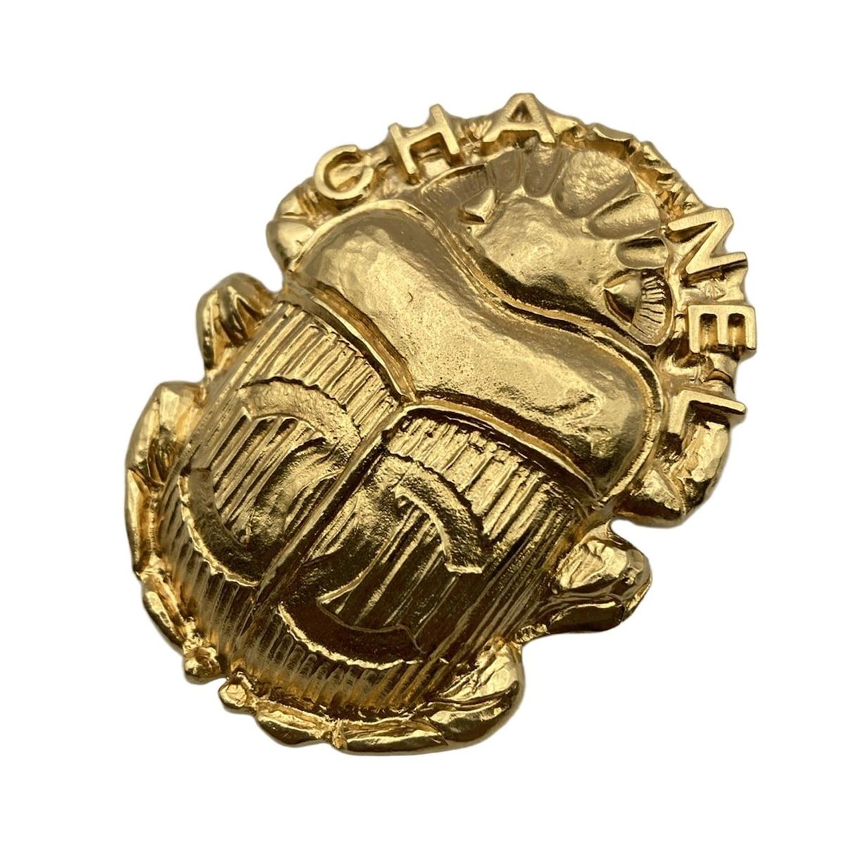 CHANEL(シャネル) ブローチ美品 - ゴールド スカラベ - メルカリ