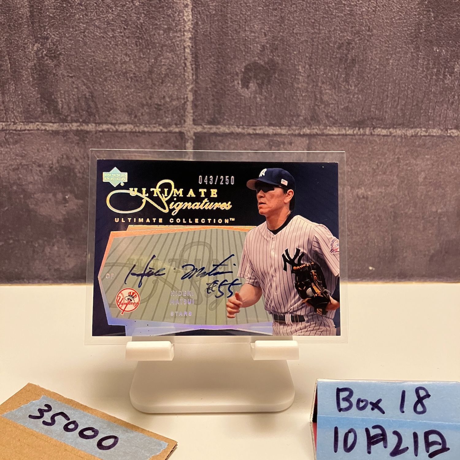 2003 Upper Deck 松井秀喜 Hideki Matsui 043/250 直筆サインカード