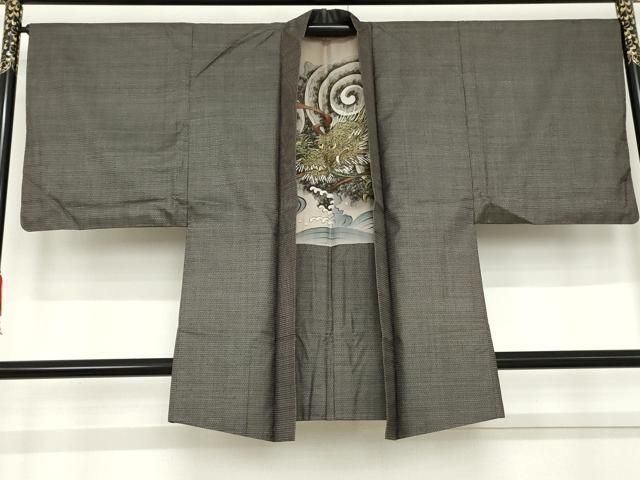 平和屋着物○男性 本場大島紬 アンサンブル 長襦袢(無双仕立て)セット