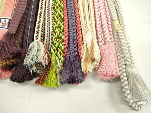 平和屋着物●和装小物　帯締め10本セット　銀座くのや　高麗組　手組紐　組紐　金糸　逸品　未使用　DAAW8451zzz 平和屋着物○和装小物 帯締め10本セット 銀座くのや 高麗組 手組紐