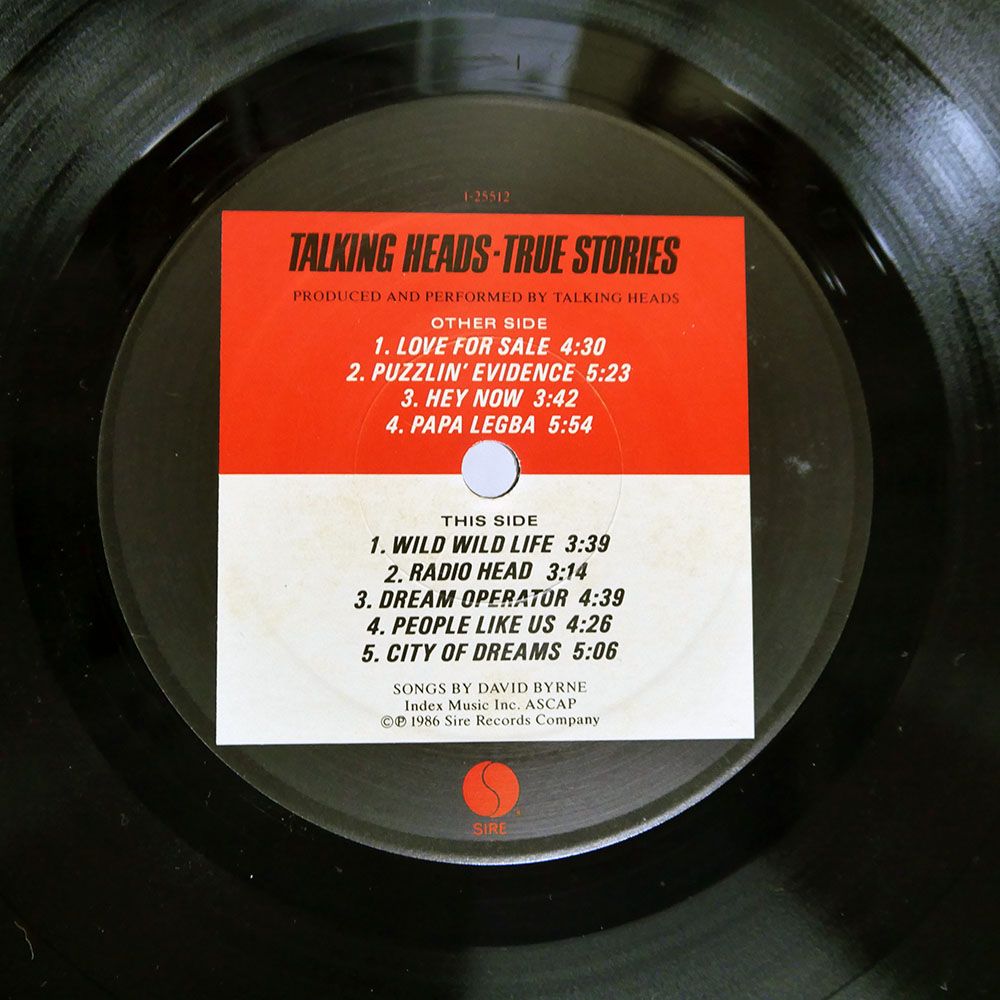 レコード US盤 TALKING HEADS/TRUE STORIES/SIRE 125512 LP