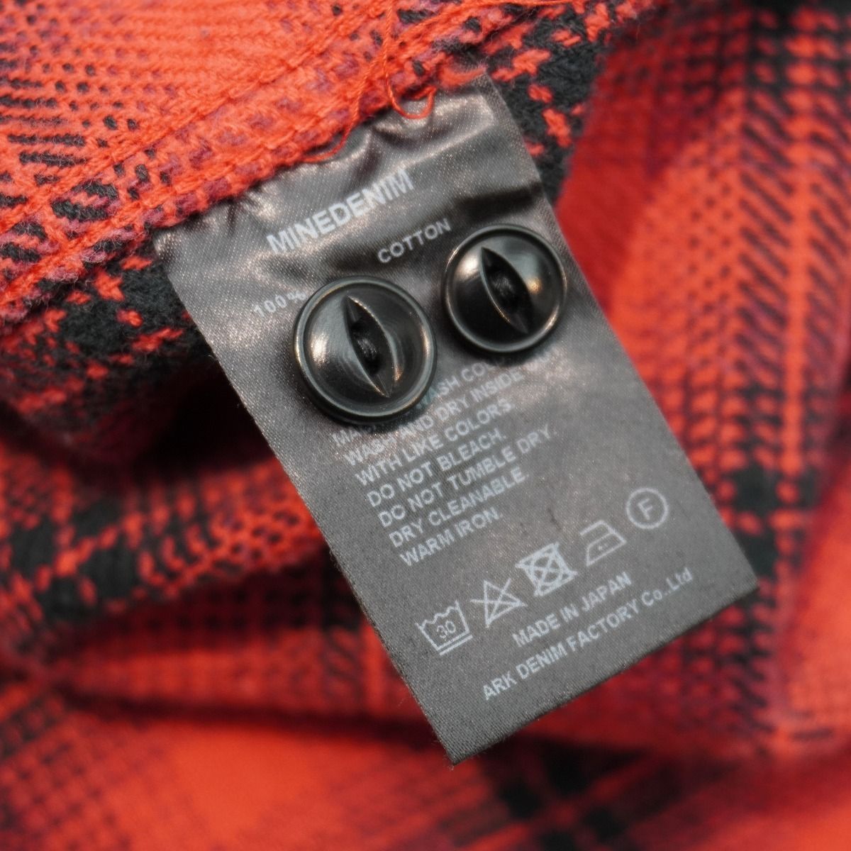 MINEDENIM マインデニム V.Check Flannel Work SH コットン オンブレー