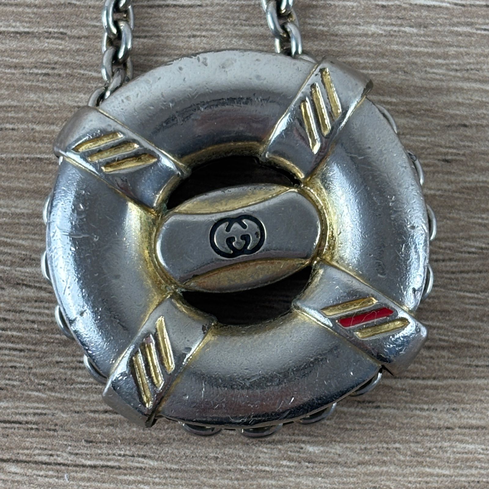 GUCCI グッチ キーホルダー キーリング チャーム シルバー メタル GG