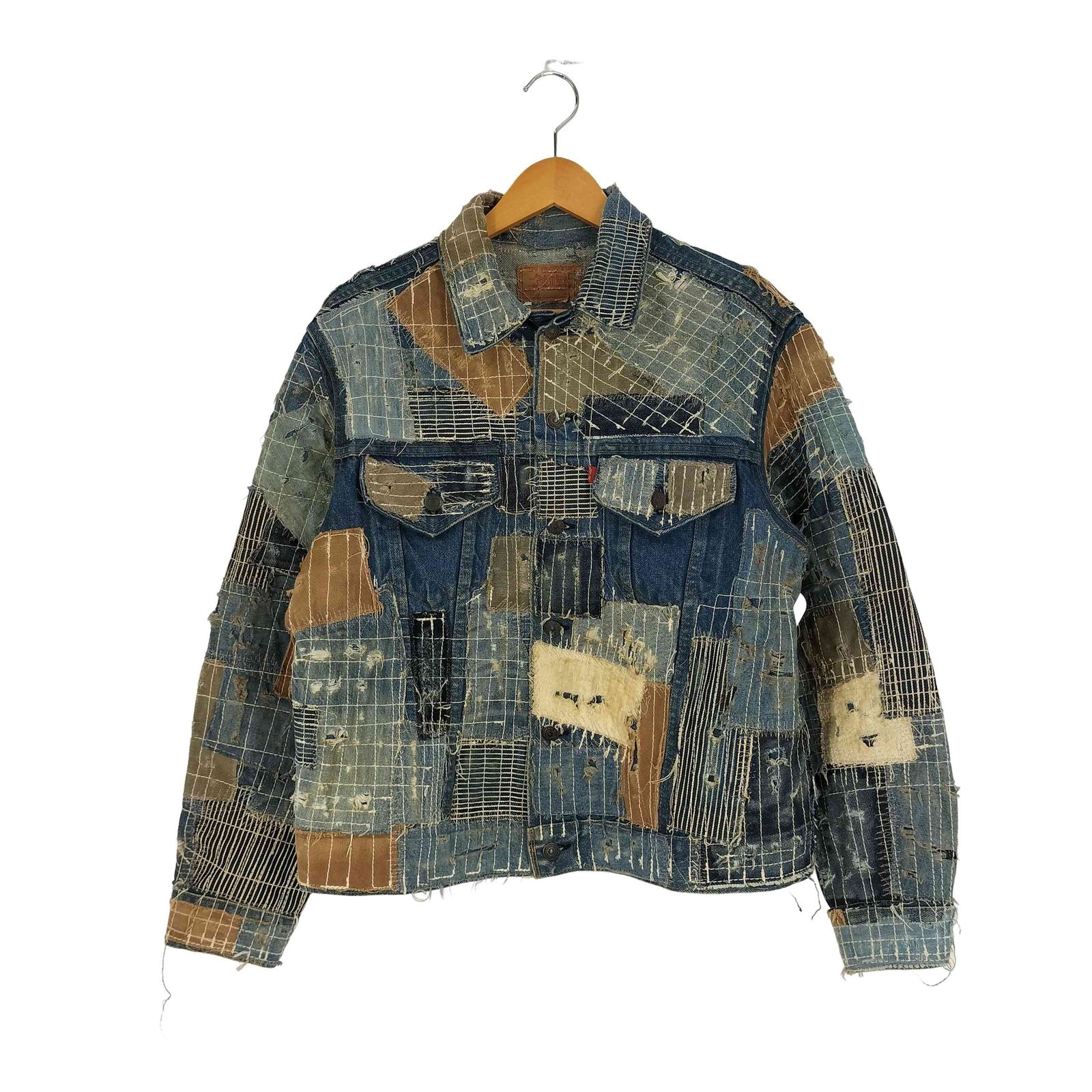 驚きの破格値，大得価 ガイジンメイド GAIJIN MADE CUSTOM MADE BY GAIJIN LEVIS 刺し子 パッチワーク デニムジャケット 襤褸 メンズ 表記無 Gジャン・デニムジャケット