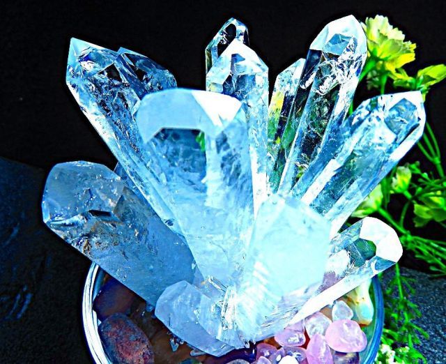 ☆浄化済み☆天然高透明レムリアンシード水晶クラスター☆さざれ石超巨大