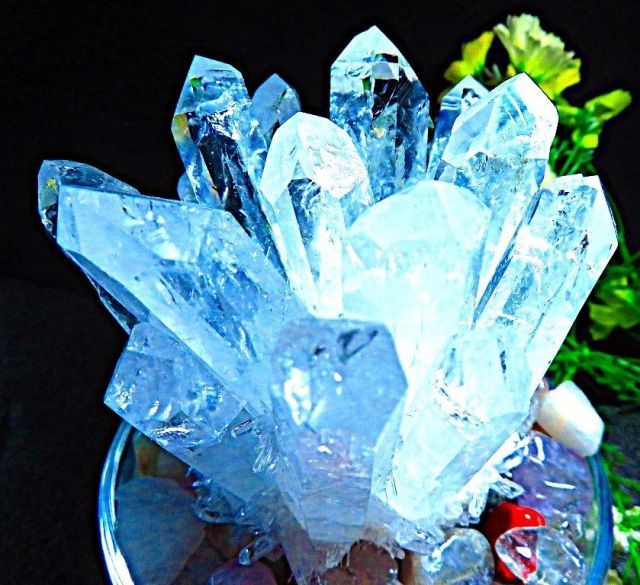 【大特価】台付き　レムリア　特大水晶クラスター ☆浄化済み☆絶品☆超巨大☆超迫力☆天然水晶☆レムリアンシード水晶