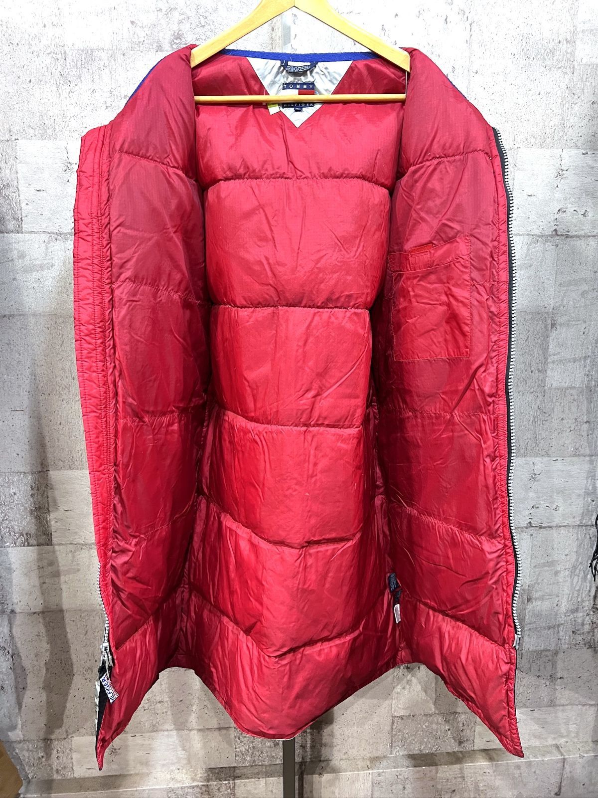 90s TOMMY HILFIGER ダウンコート M ベンチコート トミーヒルフィガー