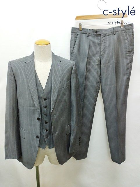P209 [人気] Paul Smith ポールスミス スーツ L グレー ストライプ柄 3