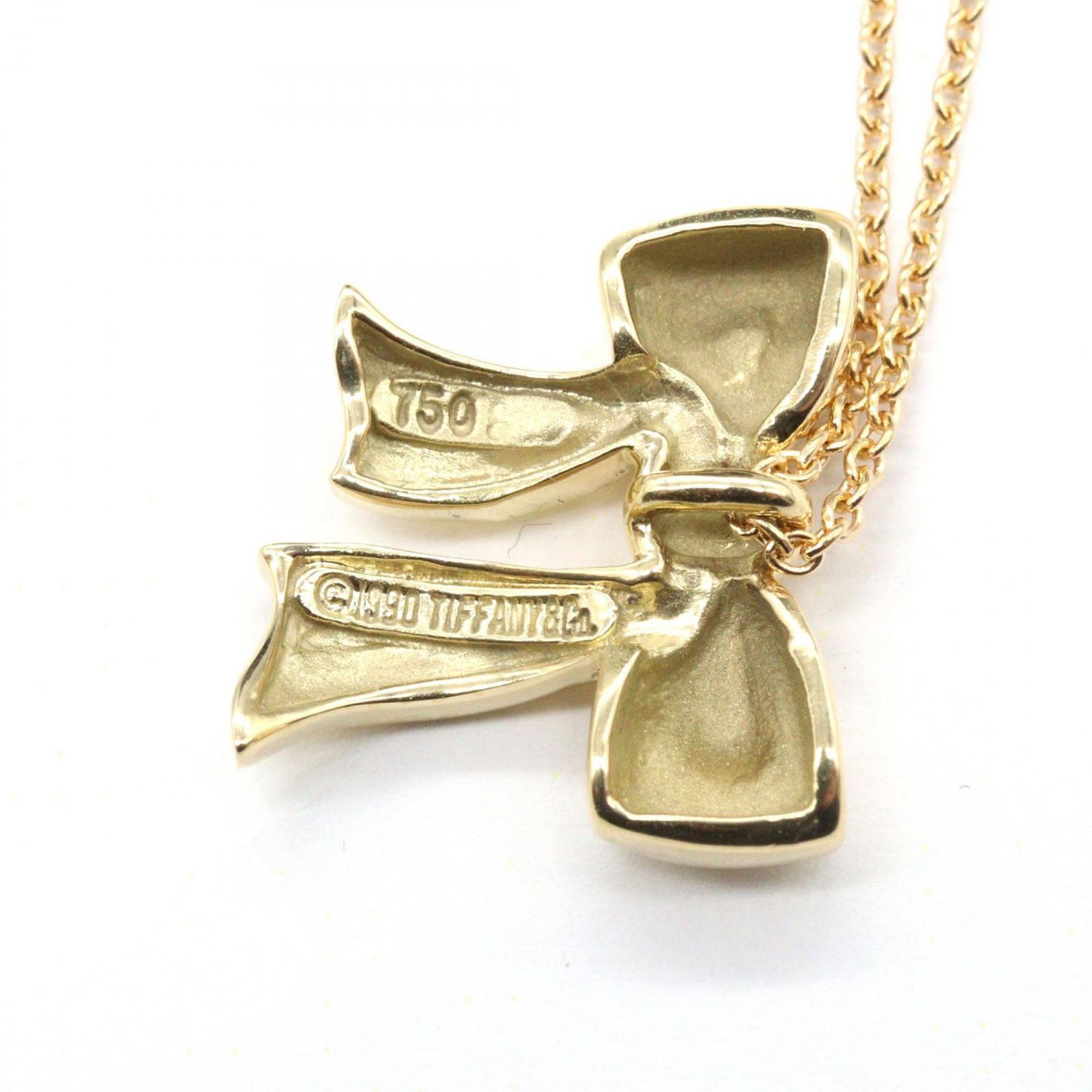 ティファニー TIFFANY＆CO ネックレス リボン ネックレス 首回り46