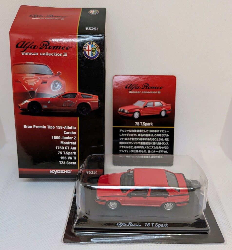 京商 1/64 アルファロメオミニカーコレクション3 75 T.Spark (レッド