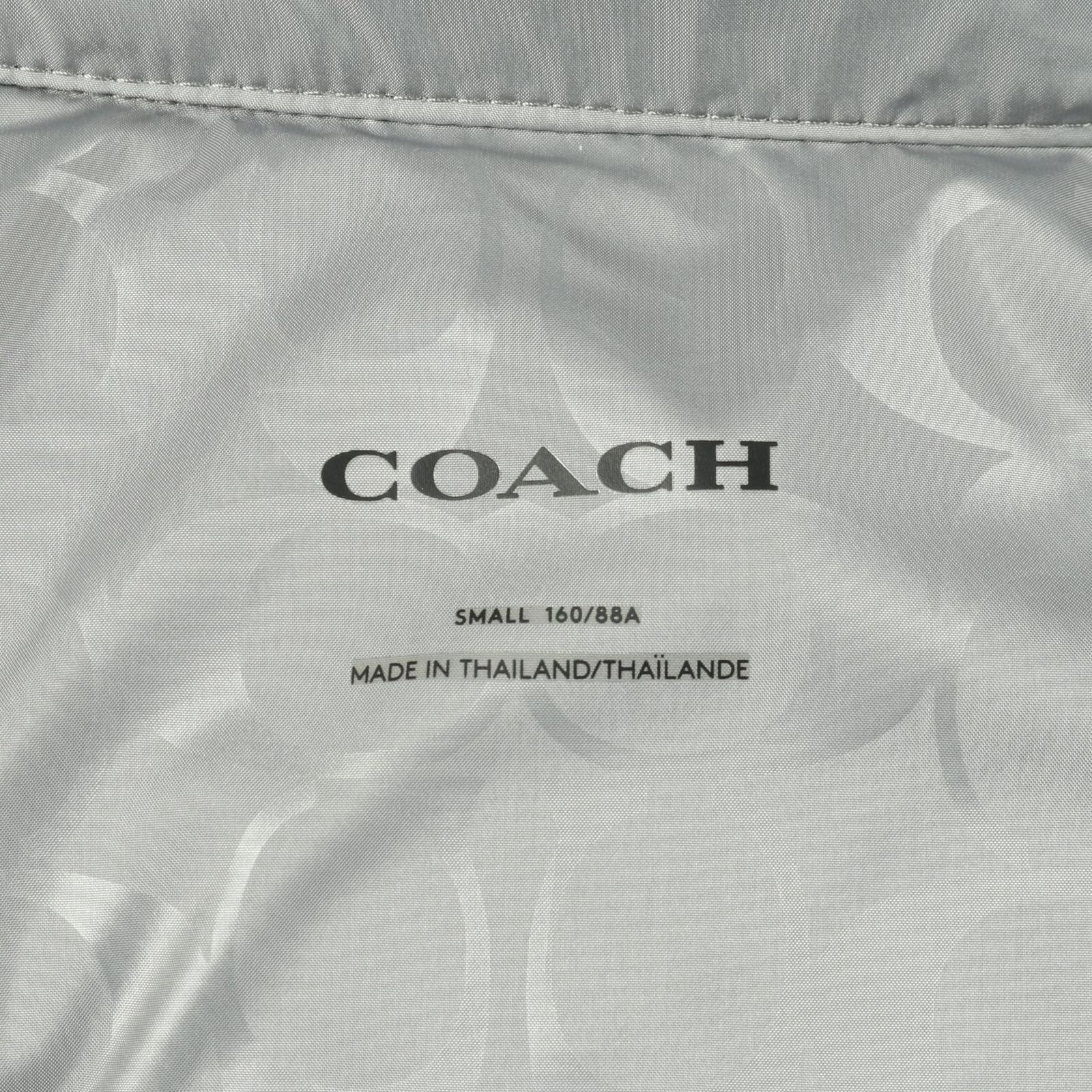 coach ダウンコート　ミッド ダウン パッファー シアリング　ロゴ　白 COACH - COACH コーチ ダウンジャケット ミッド ダウン パッファー