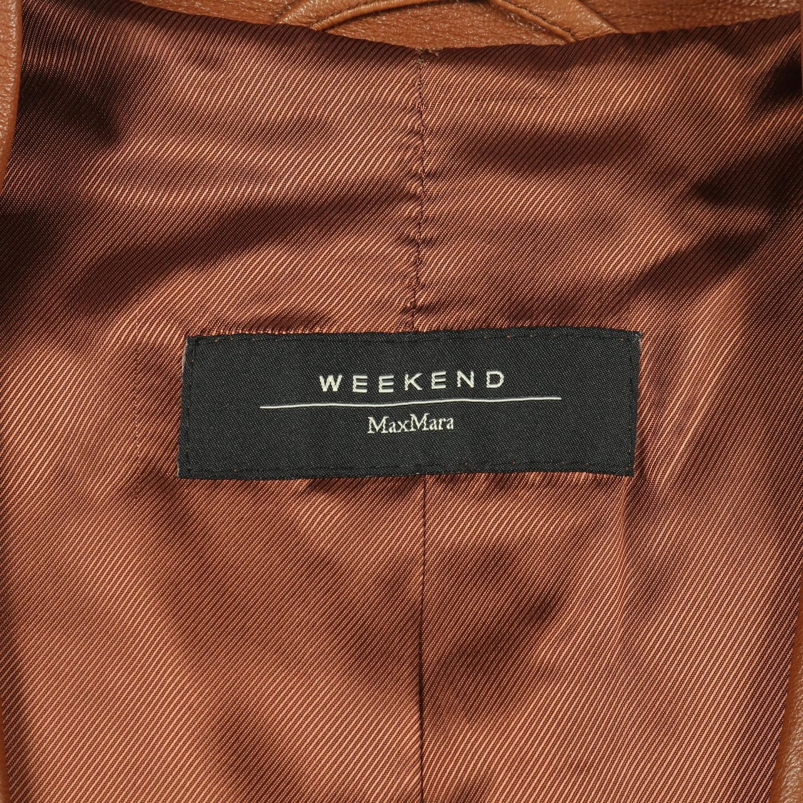 マックスマーラ　ウィークエンドライン　レザージャケット　ブラウン MAXMARA WEEKEND LINE（マックスマーラウィークエンドライン