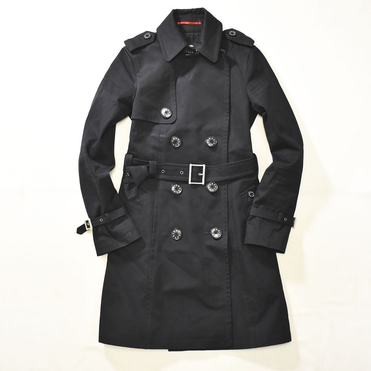 LOVELESS トレンチコート ブラック サイズ：34 日本製 ラブレス LOVELESS ハーフ丈 トレンチコート 34 ブラック