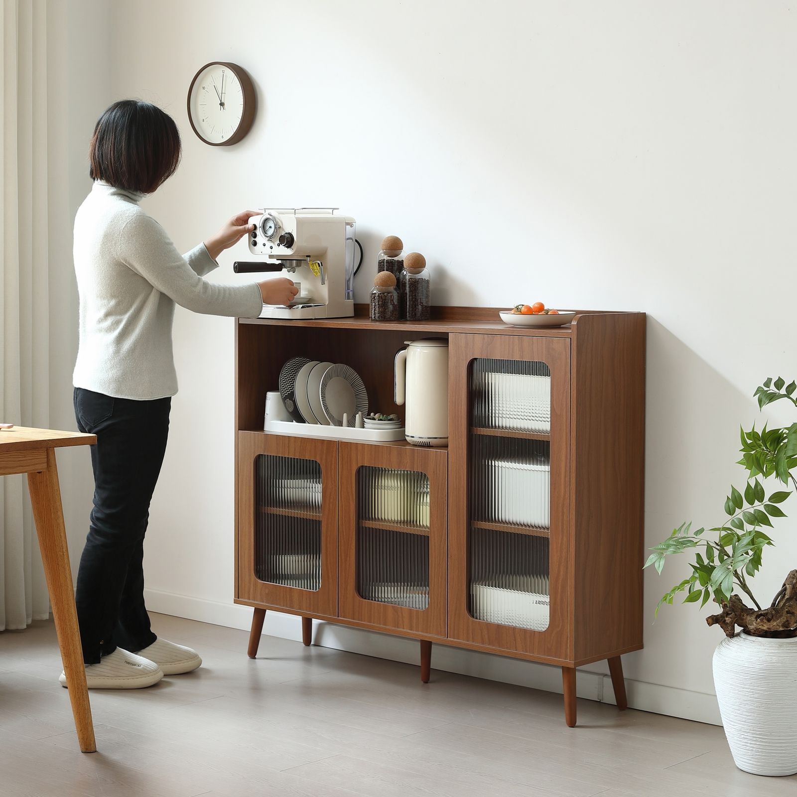 キャビネット サイドボード 食器棚 キッチンキャビネット 大容量 収納