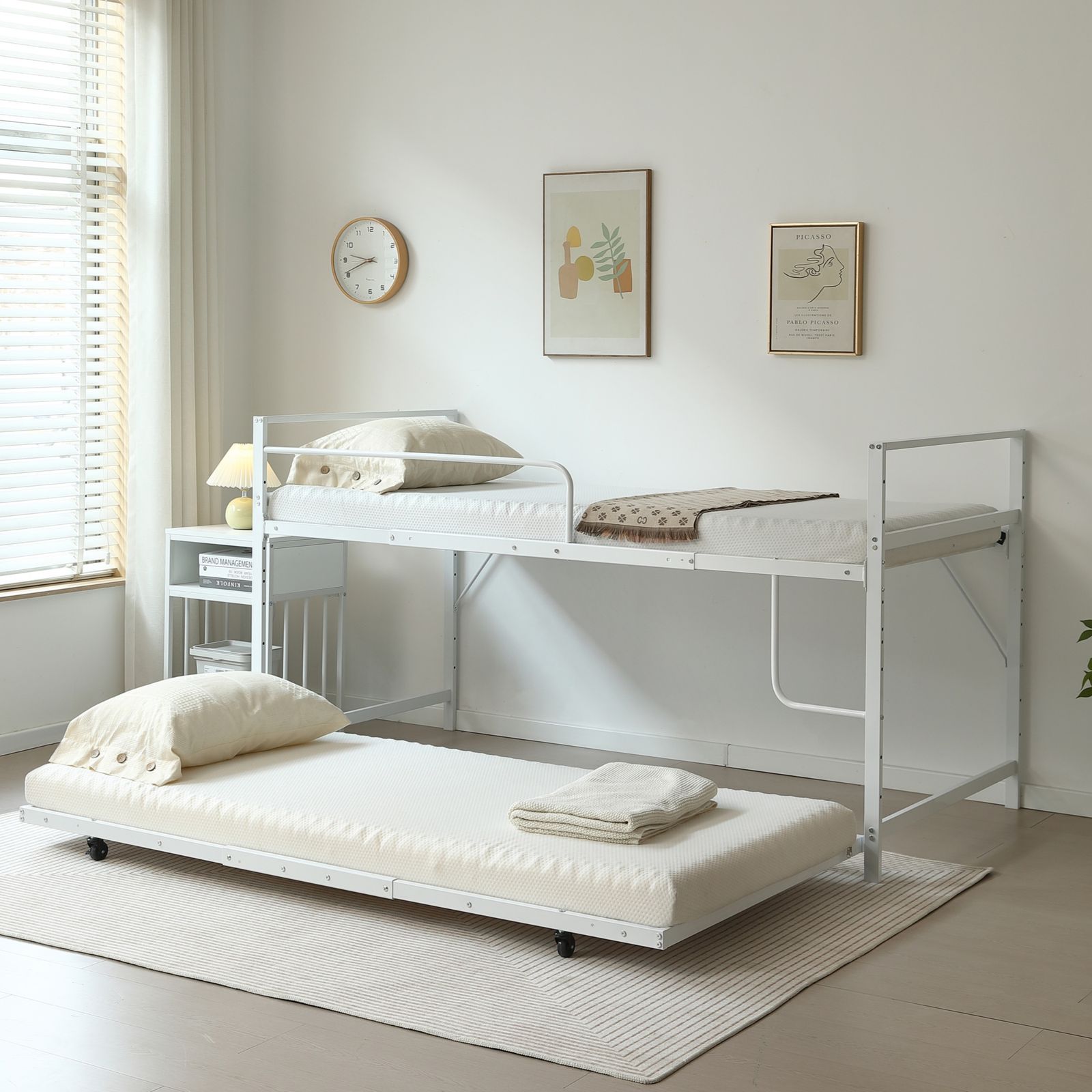 【お得SALE】ロフトベッド パイプベッド シングル 【高110cm】WHITE Amazon｜【ホワイト·高さ110cm】OSJ ロフトベッド パイプベッド