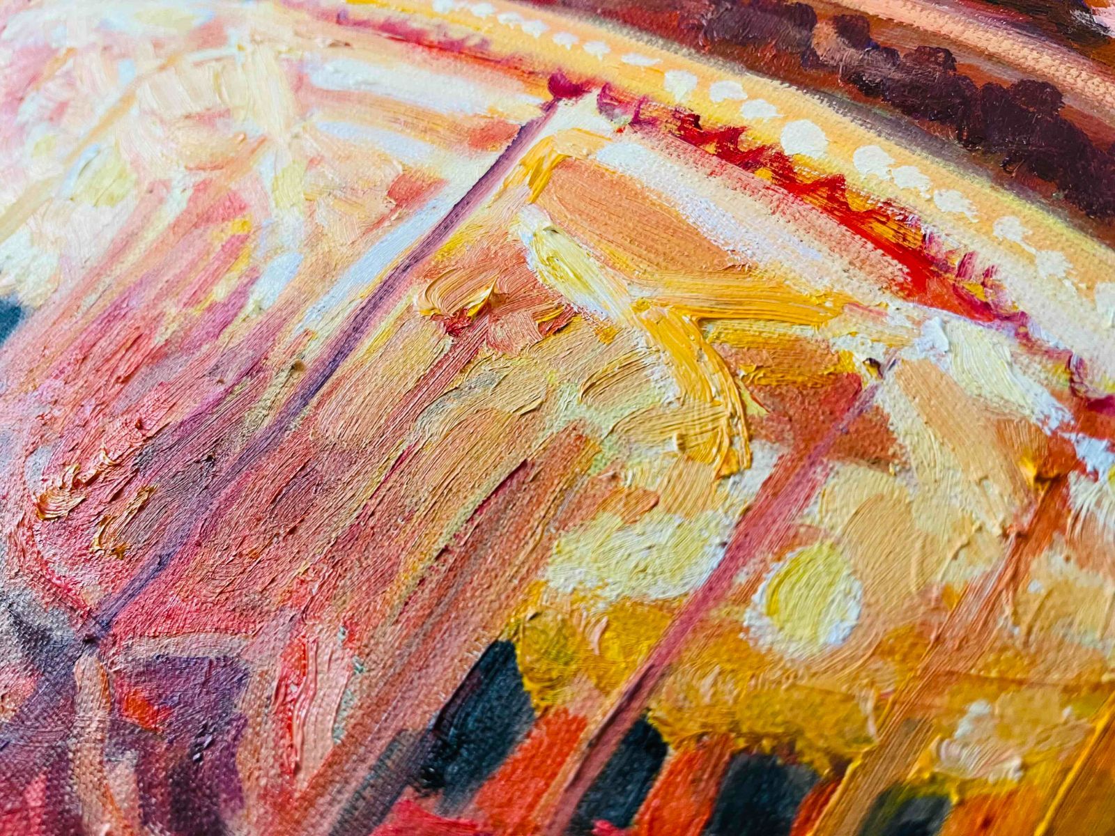 32×41㎝「夜のメリーゴーランド6」原画・油彩画・F6 - メルカリ