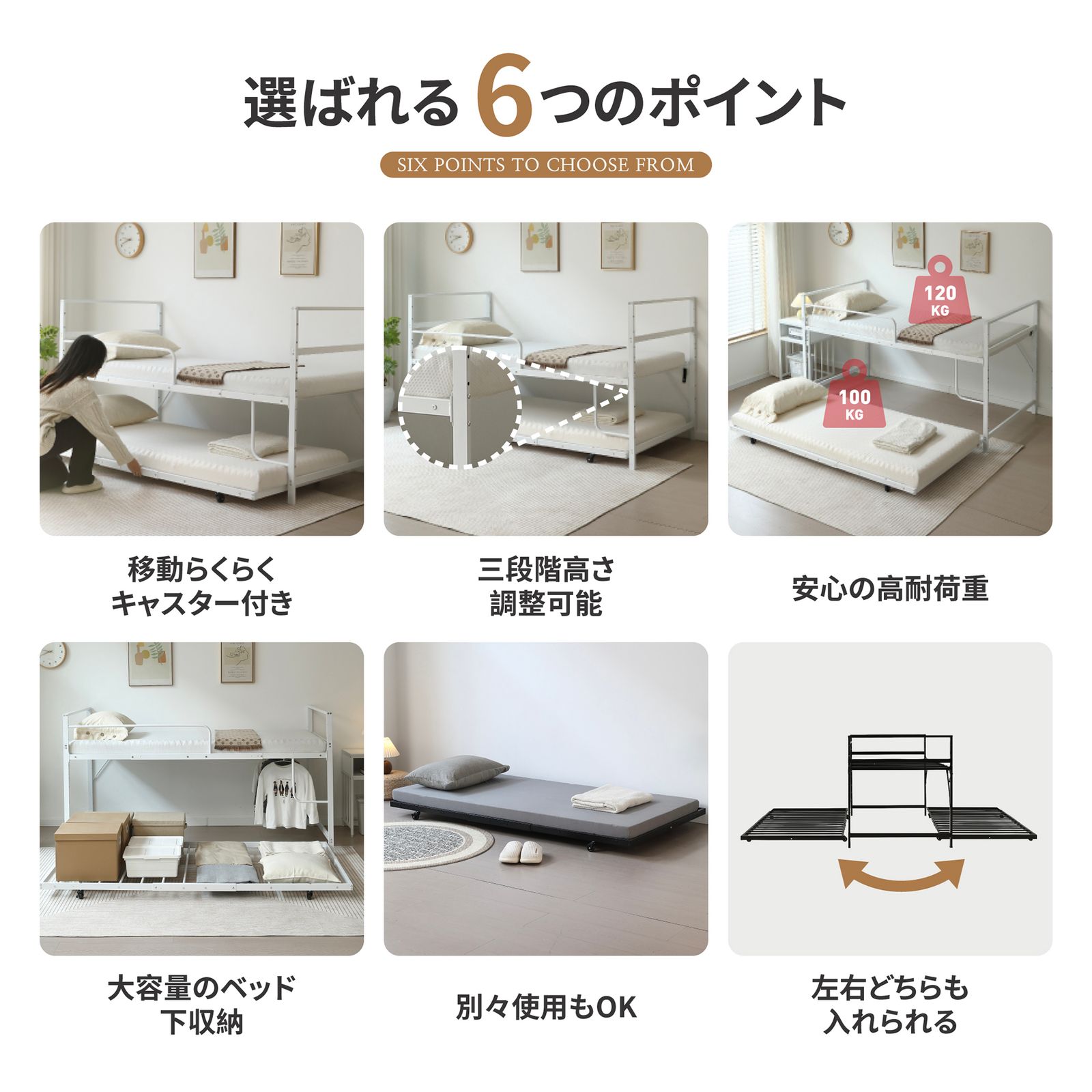 高さ110cm】ロフトベッド 高いベッド 親子ベッド パイプベッド