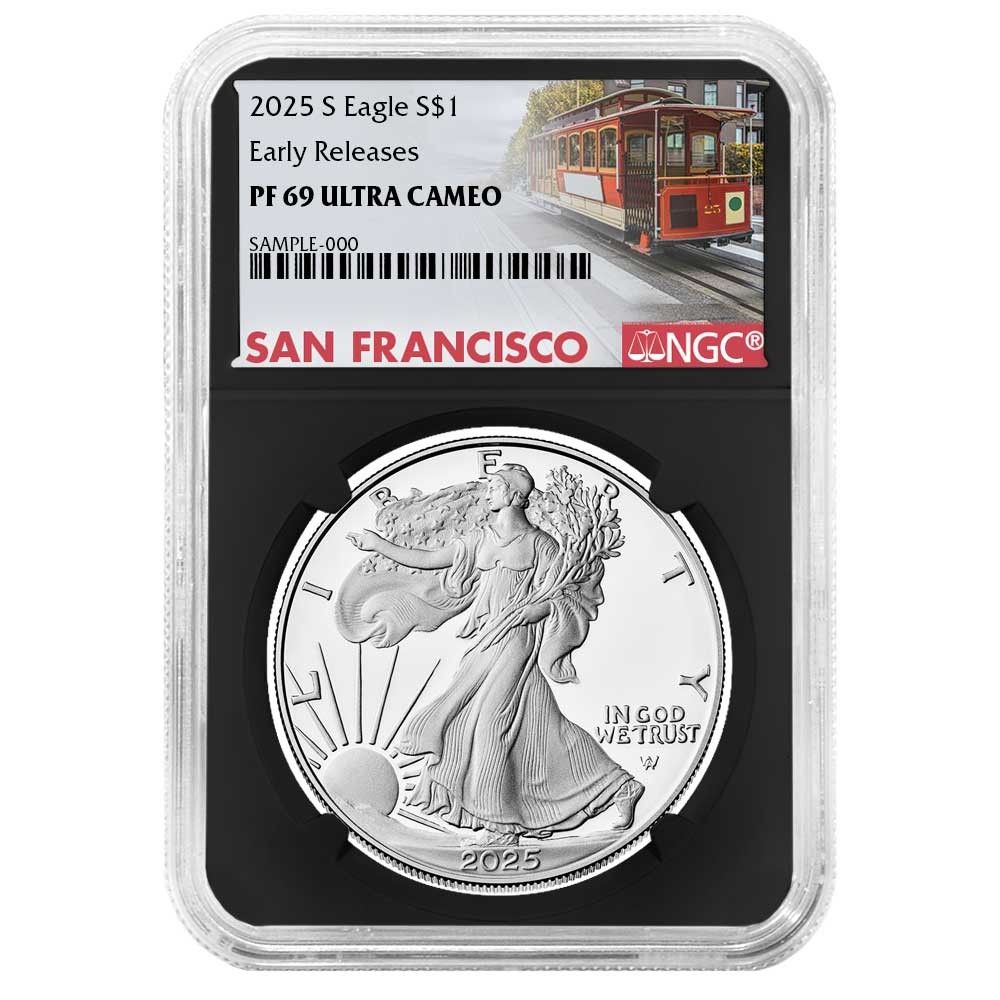 【NGC PF69UC】2025 英国初シルバーソブリン シールドマーク付き 2025-W Proof $1 American Silver Eagle Army Privy NGC PF69UC ER