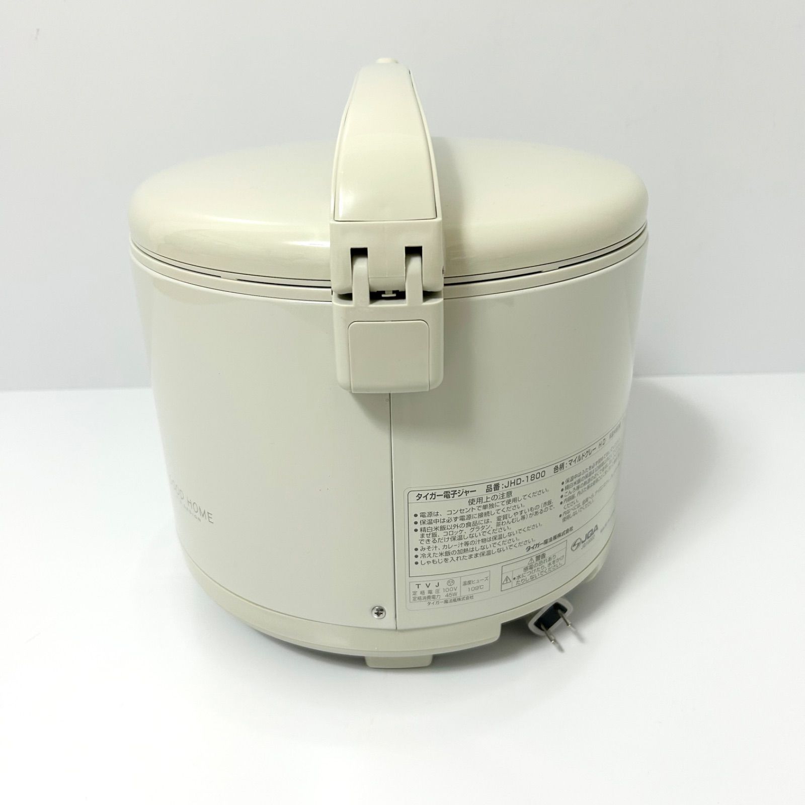 TIGER タイガー魔法瓶 電子ジャー 保温専用 マイルドグレー JHD-1800