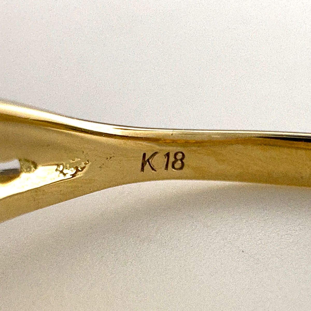 メレダイヤ デザインリング YG イエローゴールド 指輪 リング 11号 K18