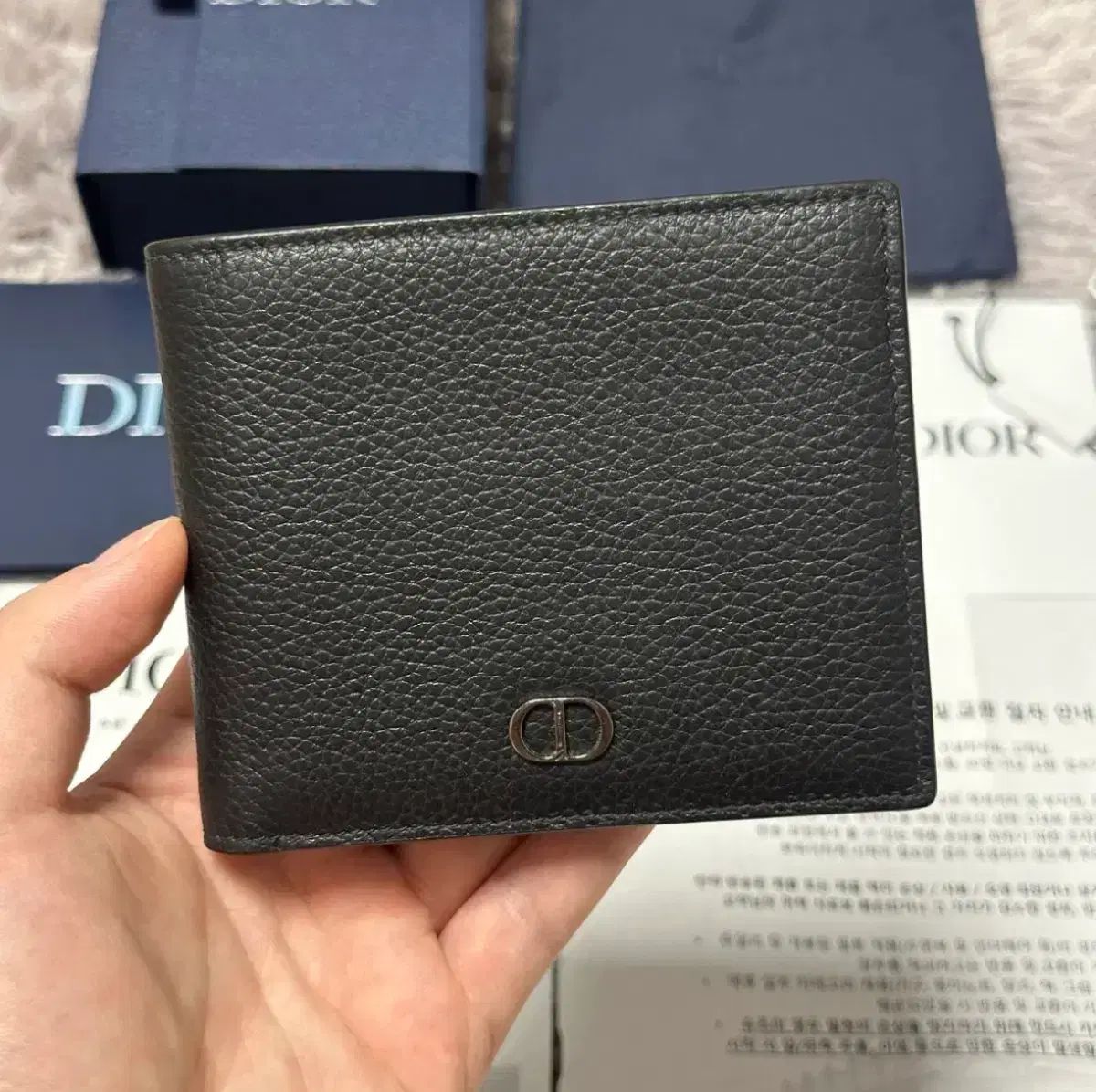 フルセット ディオール CD アイコン 二つ折り財布 ブラック - メルカリ