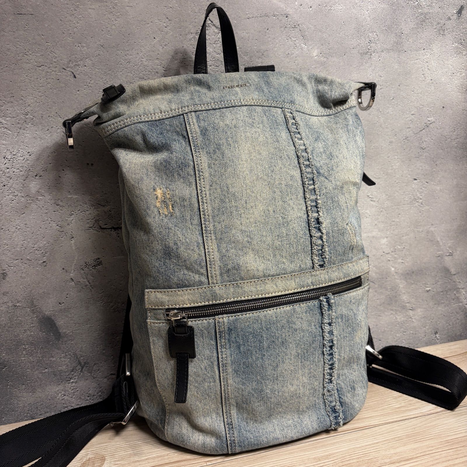 ✨DIESEL ディーゼル デニム リュック バックパック 合皮ダメージあり