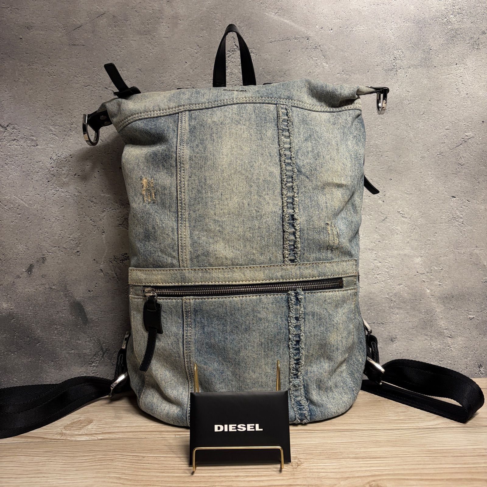 ✨DIESEL ディーゼル デニム リュック バックパック 合皮ダメージあり