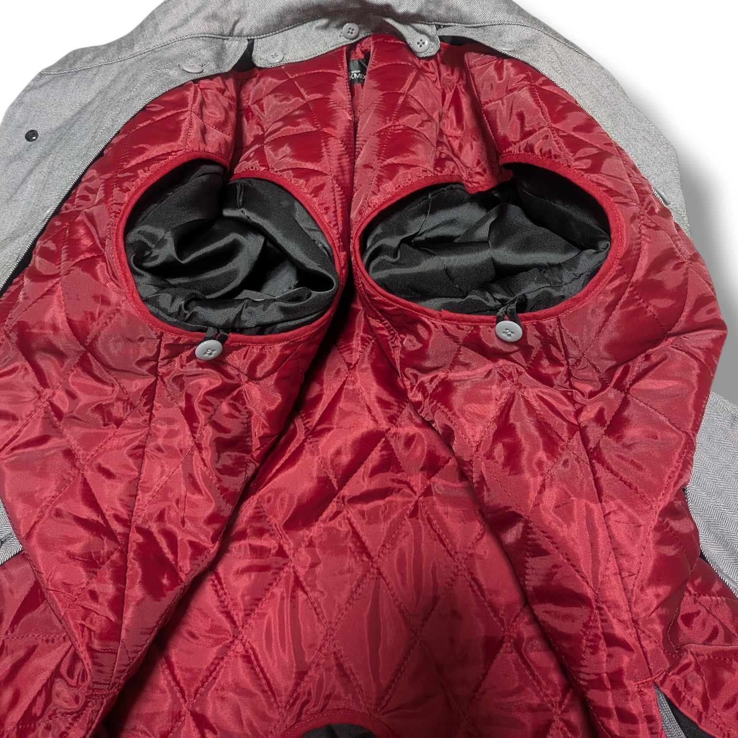 美品　タケオキクチ ライナー　ヘリンボーン トレンチコート 2way カシミヤ 美品 タケオキクチ ライナー ヘリンボーン トレンチコート 2way