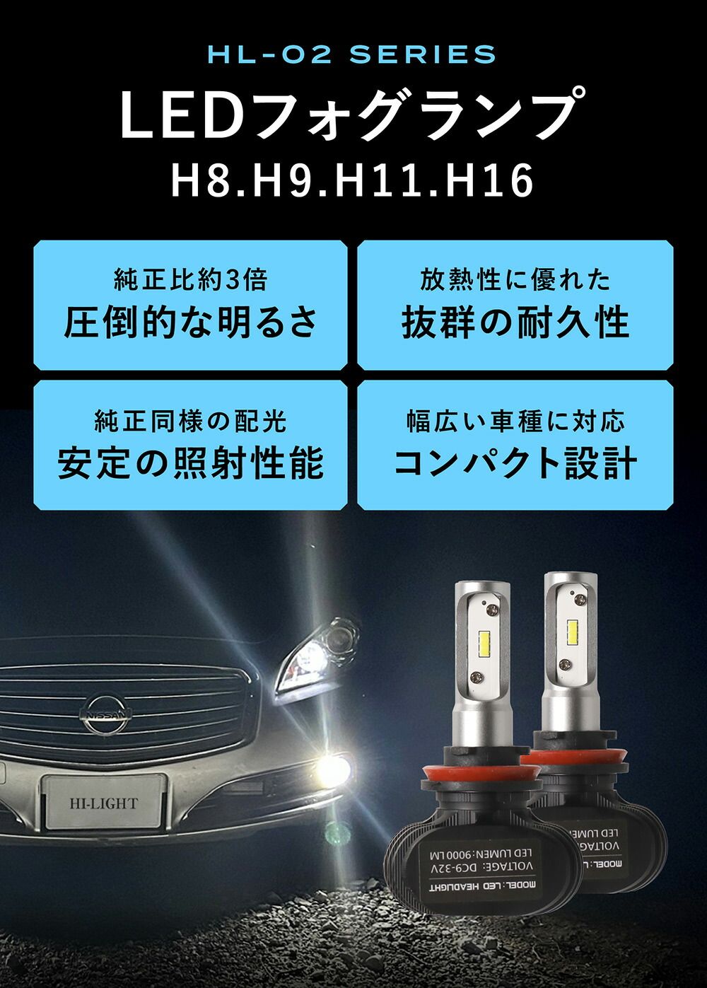 【Hi】 GA3W GA4W 前期 中期 後期 RVR H8 H11 H9 H16 h11 LED フォグ H8 LEDフォグランプ H16 LEDバルブ LED ヘッドライト 9000LM ハロゲン LED化 