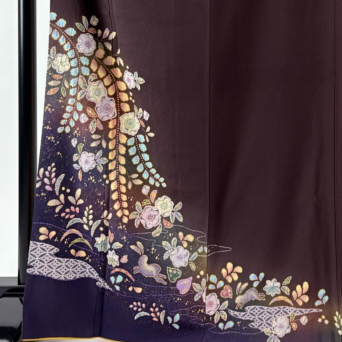 美品】 付下げ 身丈169cm 裄丈70cm L 袷 翠山工房 やまと 落款 辻が花