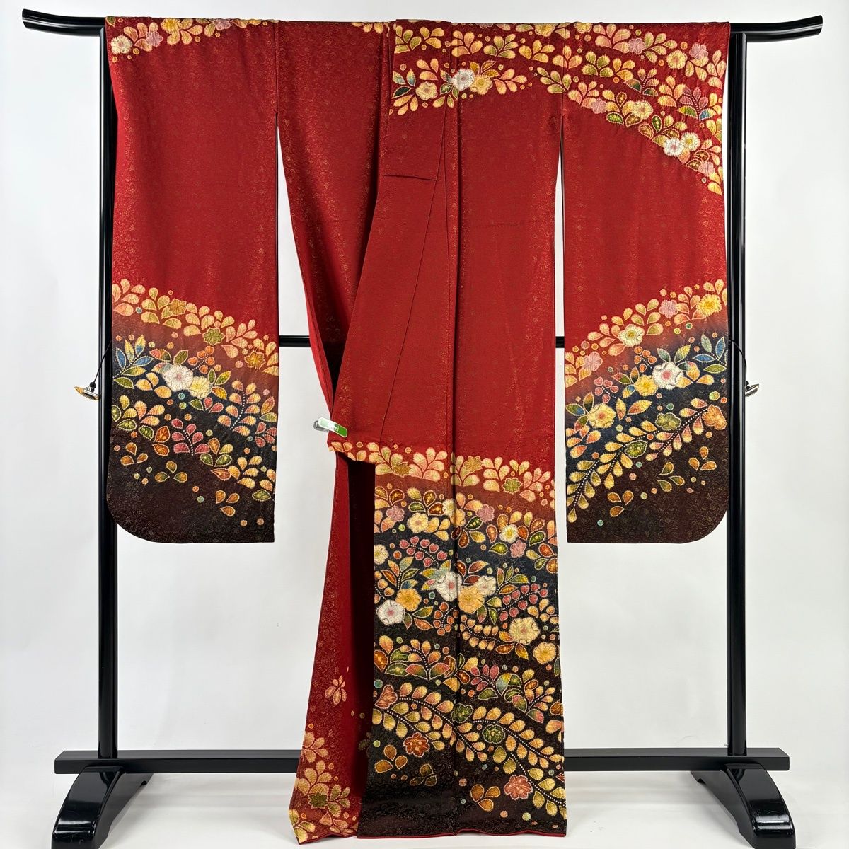 振袖 身丈167.5cm 裄丈65.5cm M 袷 翠山工房 落款 辻が花 金通し 