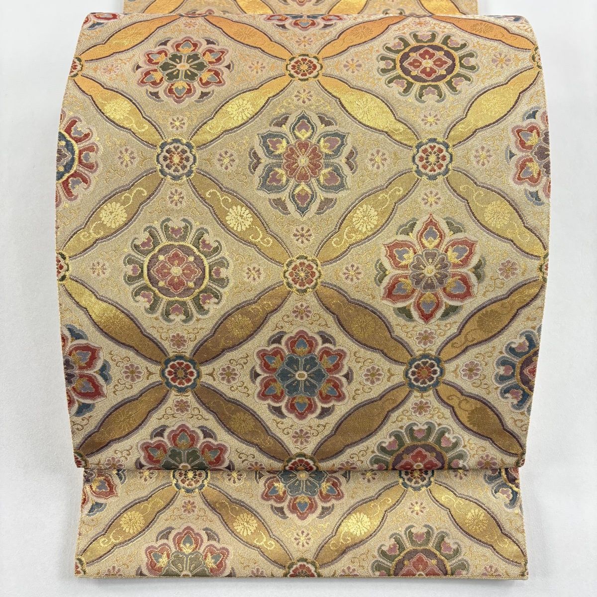 【美品】袋帯 宝相華 カラフル 六通 六通) カラフルな宝相華 袋帯 - 雅星本店 －アンティーク着物