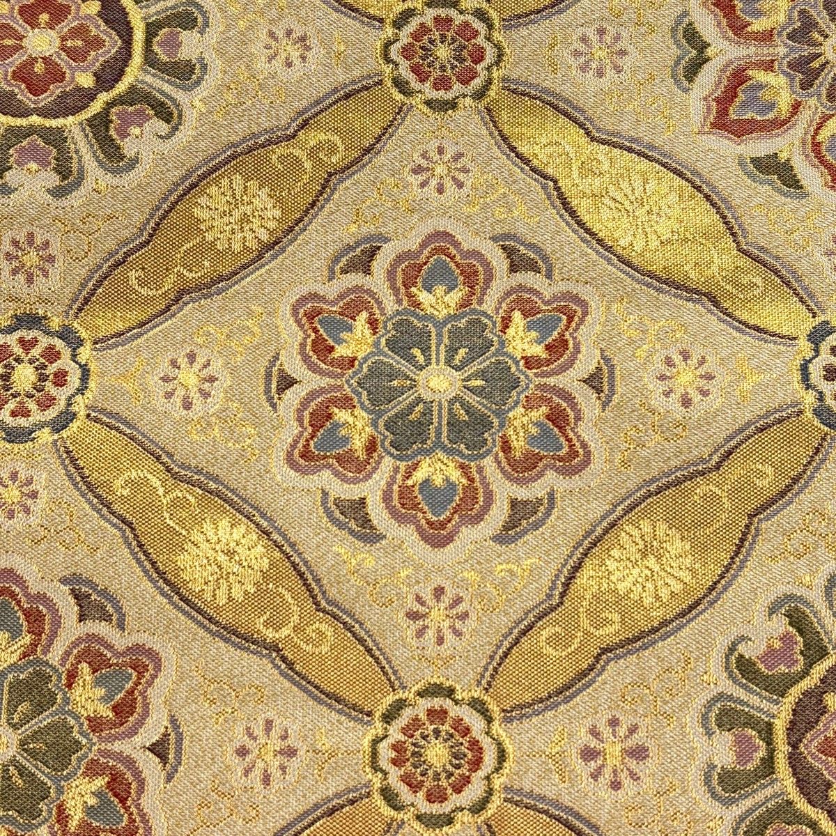 美品】 袋帯 名品 七宝華文 箔 金色 六通 正絹 【中古】 - メルカリ