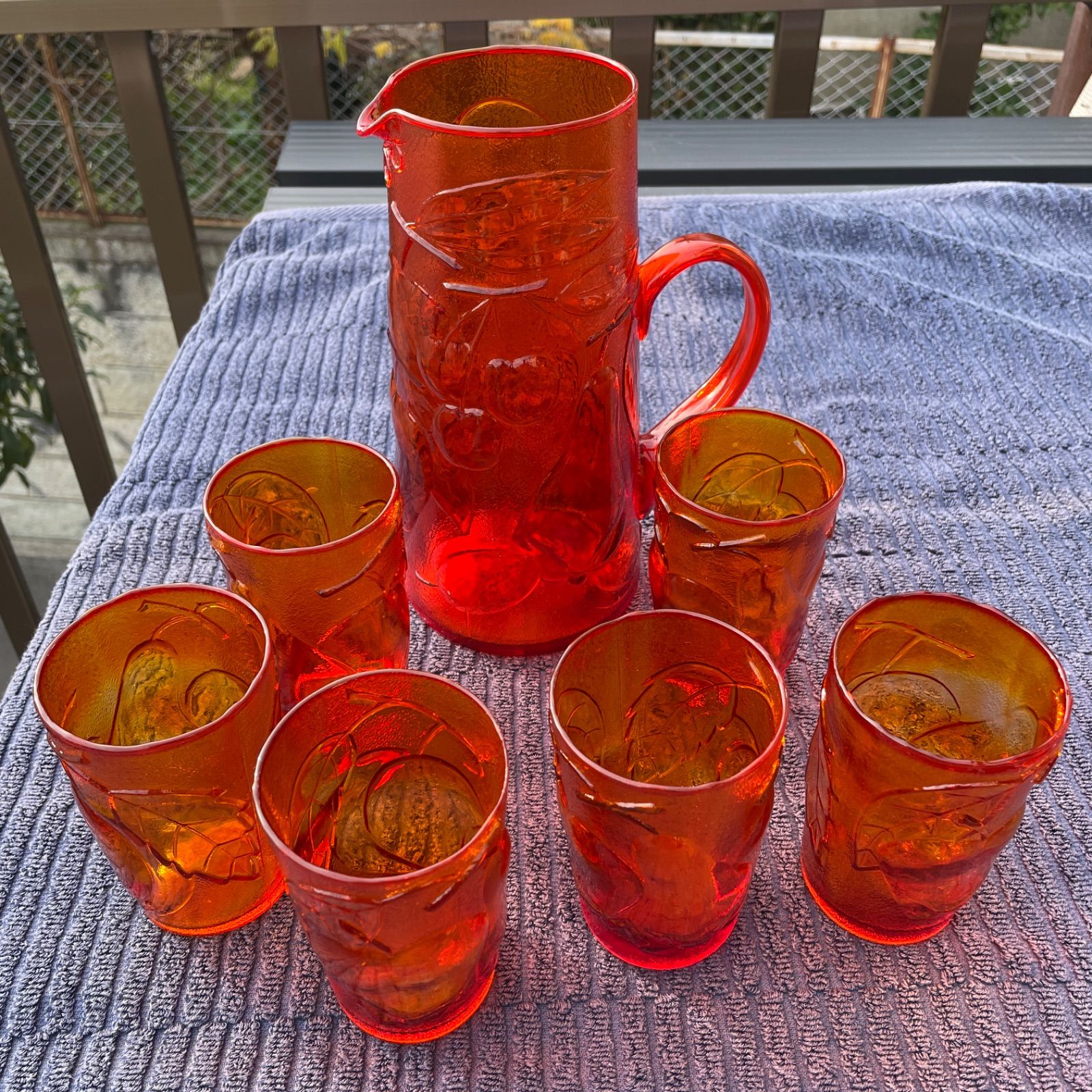 PITCHER SET ガラスピッチャー タンブラー 昭和レトロ 喫茶店 新品