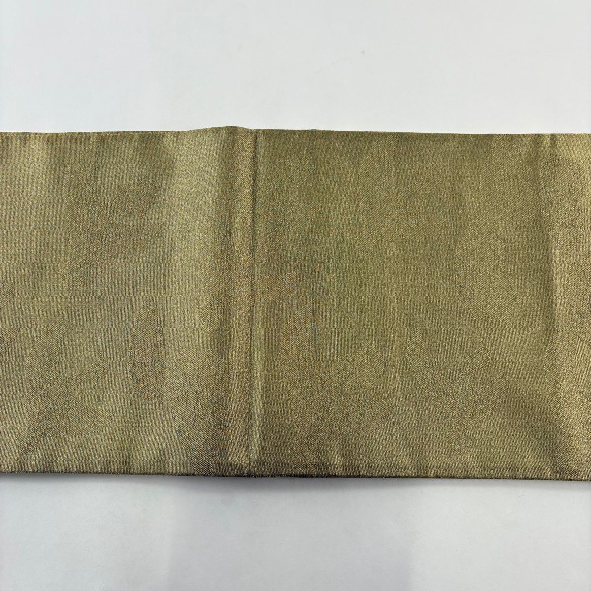 美品】 袋帯 逸品 羽田登喜男監修 鴛鴦 枝梅 金銀糸 箔 金色 お太鼓柄