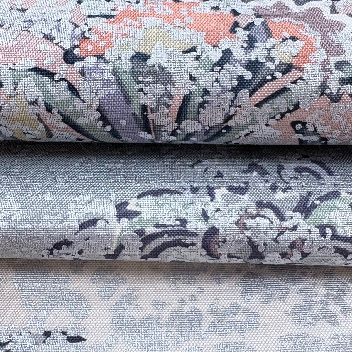 牛首紬 袋帯 グレー 波模様 牛首紬 袋帯 グレー 波模様