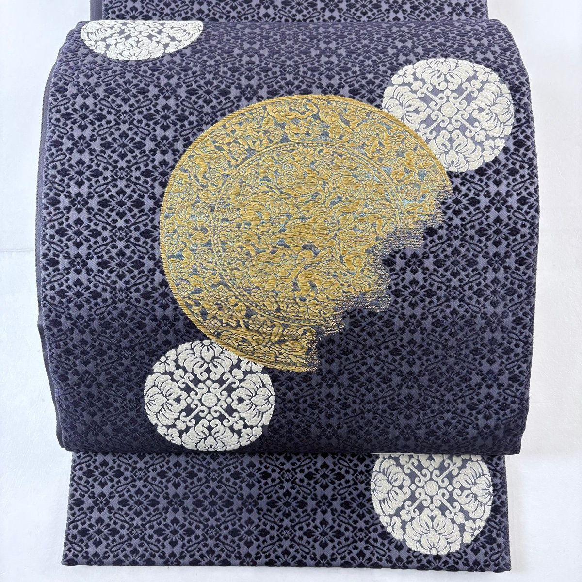 正絹 袋帯 太鼓柄 山口美術織物 葡萄鏡文 菱花 極上逸品 美品 正絹 袋帯 太鼓柄 山口美術織物 葡萄鏡文 菱花 極上逸品 美品