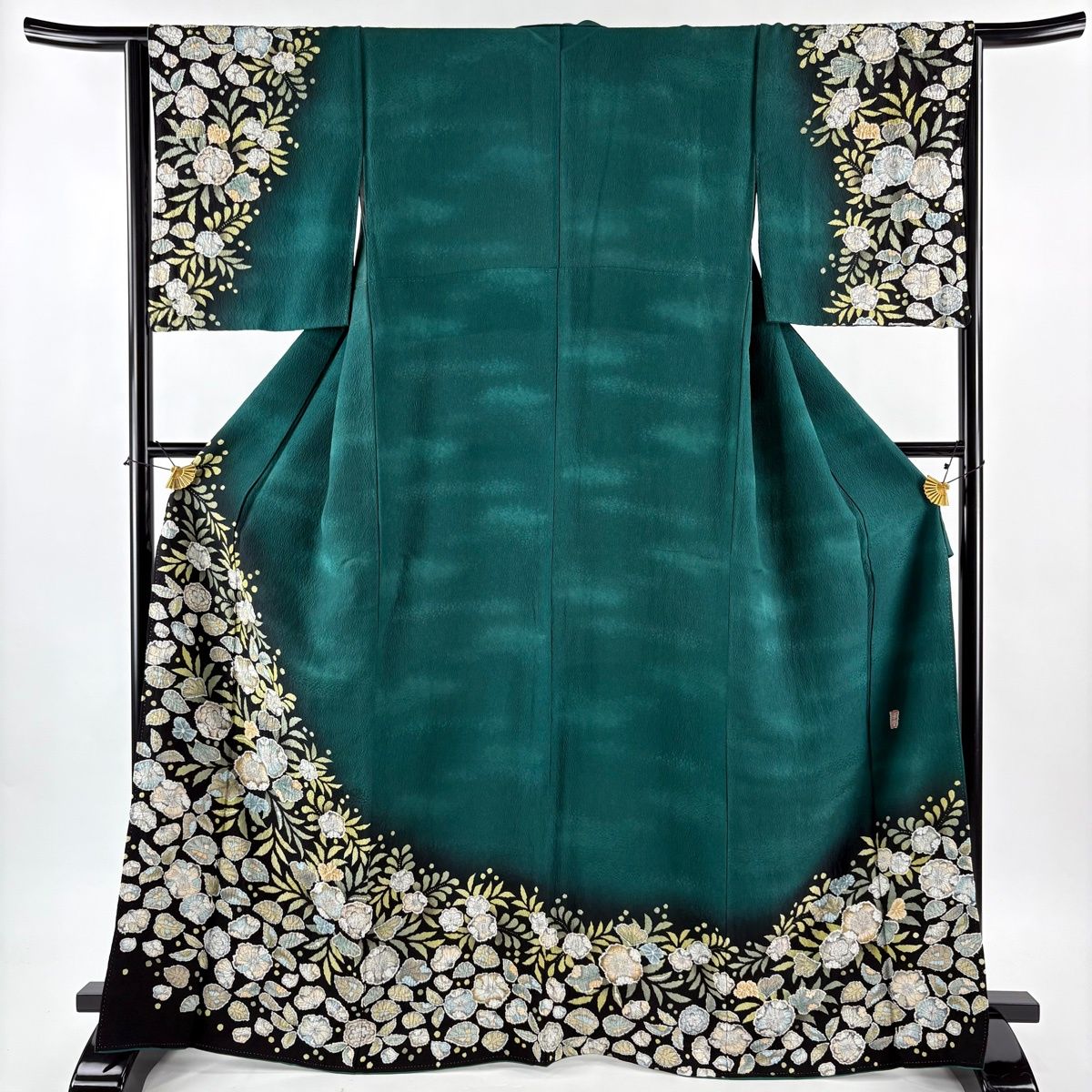 509mi63〇色無地 地紋 茶屋辻 暗めの黄緑色〇しつけ付き美品 509mi63〇色無地 地紋 茶屋辻 暗めの黄緑色〇しつけ付き美品 - メルカリ