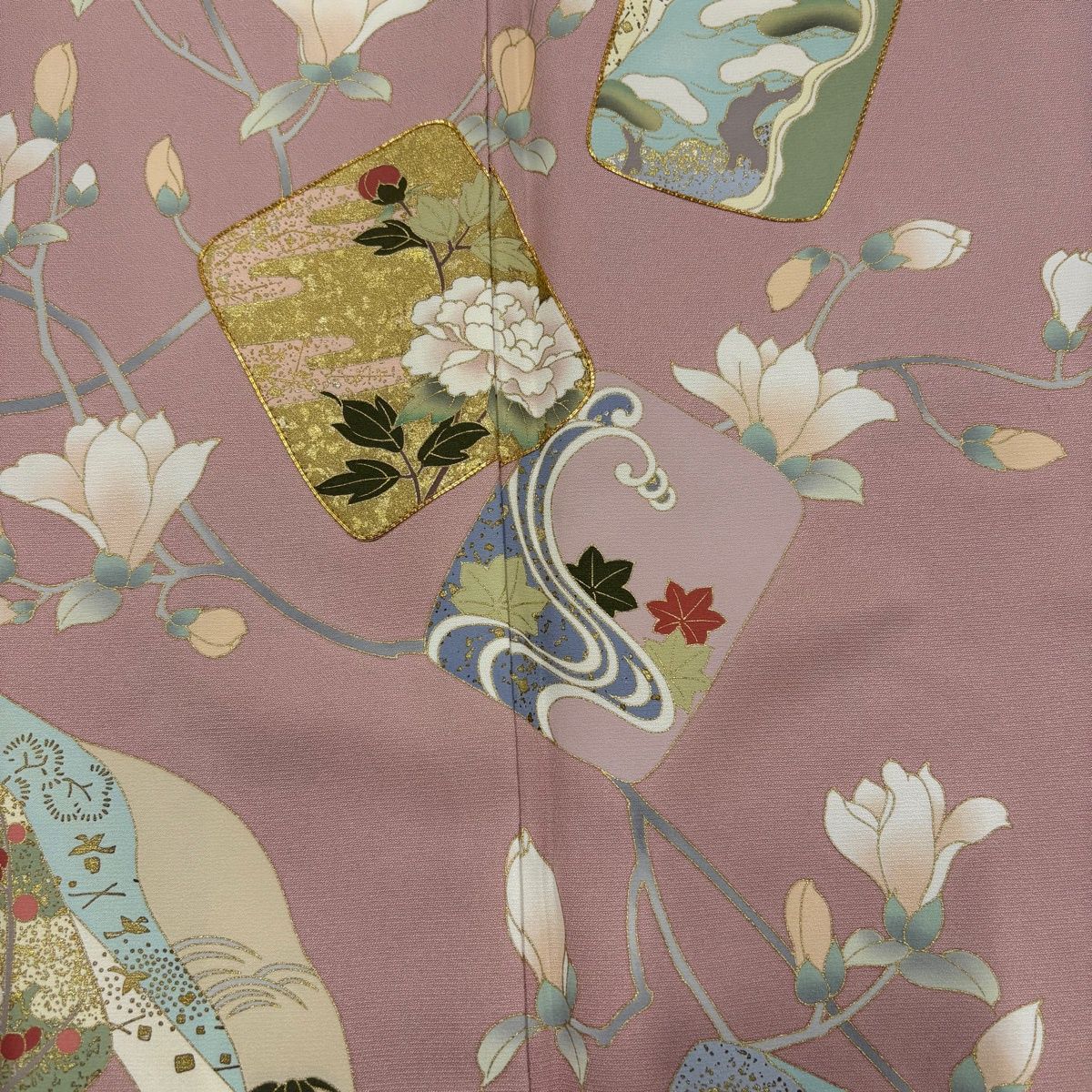 最終値下げ F-220 訪問着 京友禅 金彩 松竹梅 波頭 菊 共八掛 美品 最終値下げ F-220 訪問着 京友禅 金彩 松竹梅 波頭 菊 共八掛 美