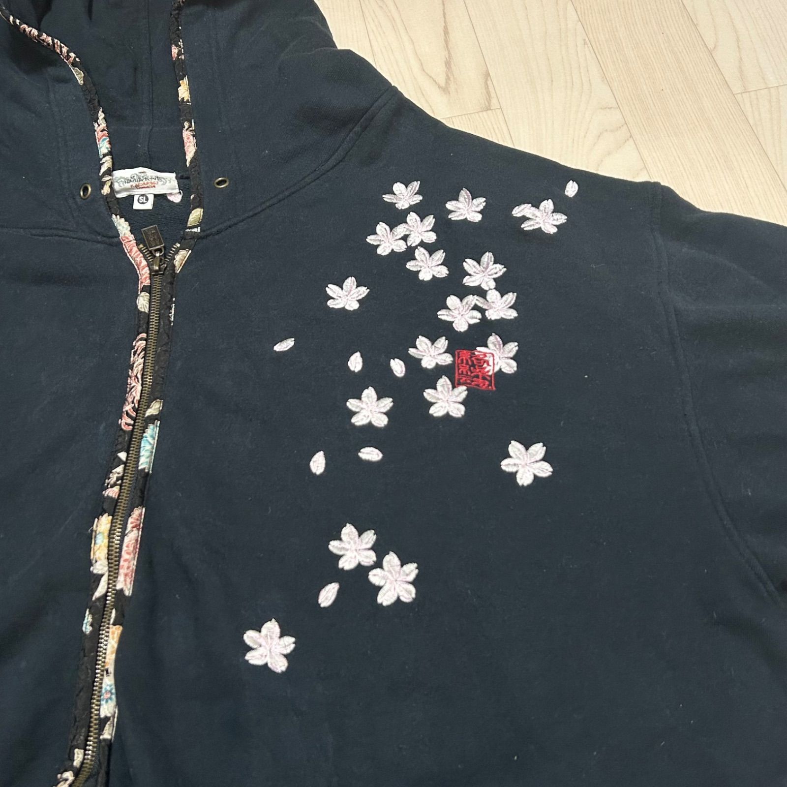 絡繰魂 カラクリダマシイ 錦鯉 刺繍 ジップアップ パーカー 5XL 希少
