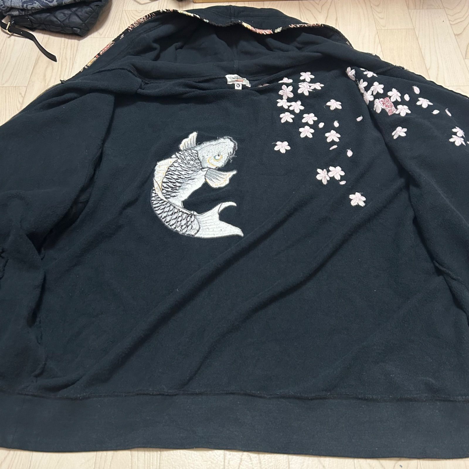 絡繰魂 カラクリダマシイ 錦鯉 刺繍 ジップアップ パーカー 5XL 希少