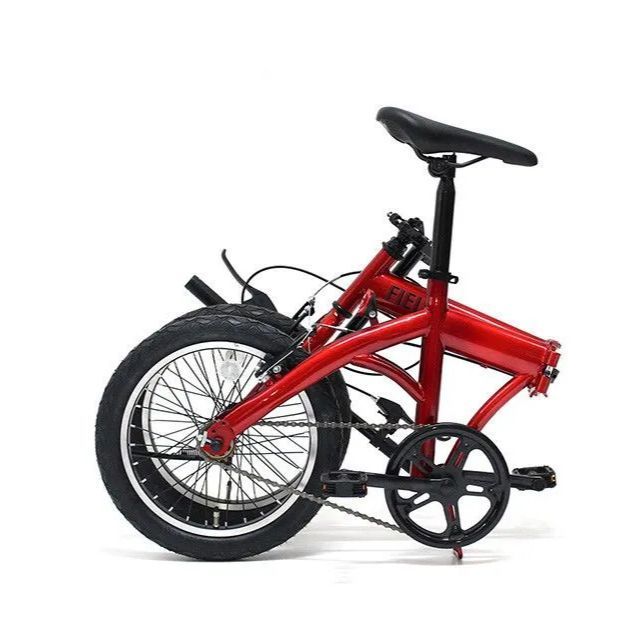16ｲﾝﾁ］折畳み 自転車 レッド ミニサイクル 車載 携帯 サイクル