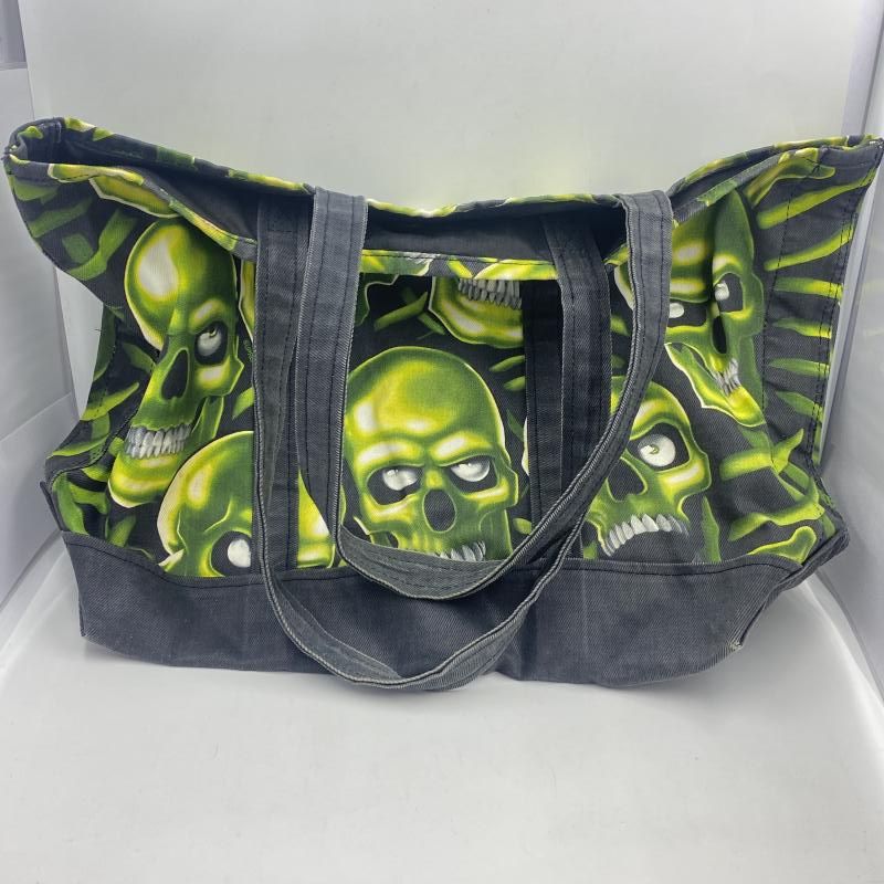 中古】シュプリーム Supreme 18ss Skull Pile Denim Tote ブラック