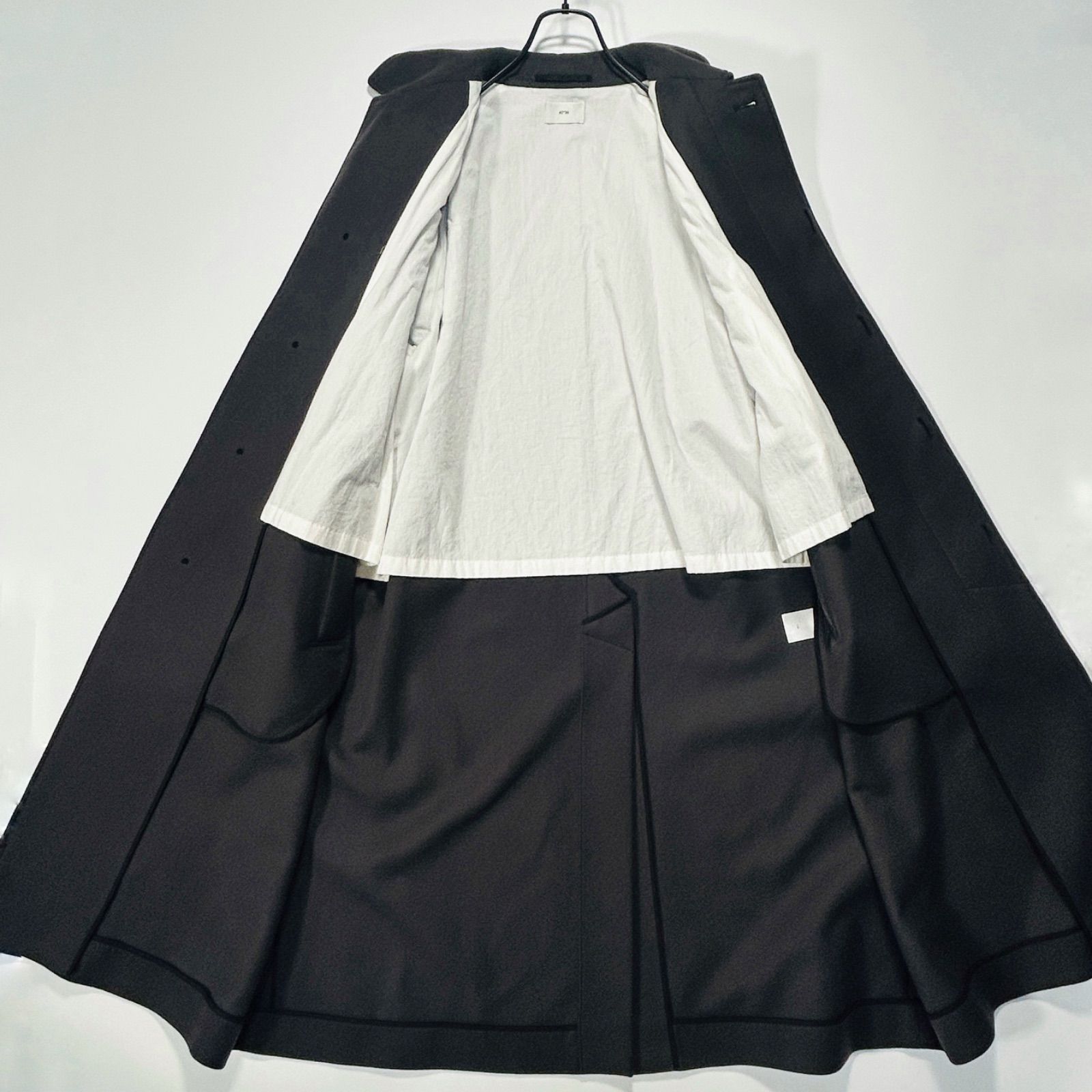 未使用級 ATON エイトン WOOL FLANNEL BALMACAAN COAT ウール