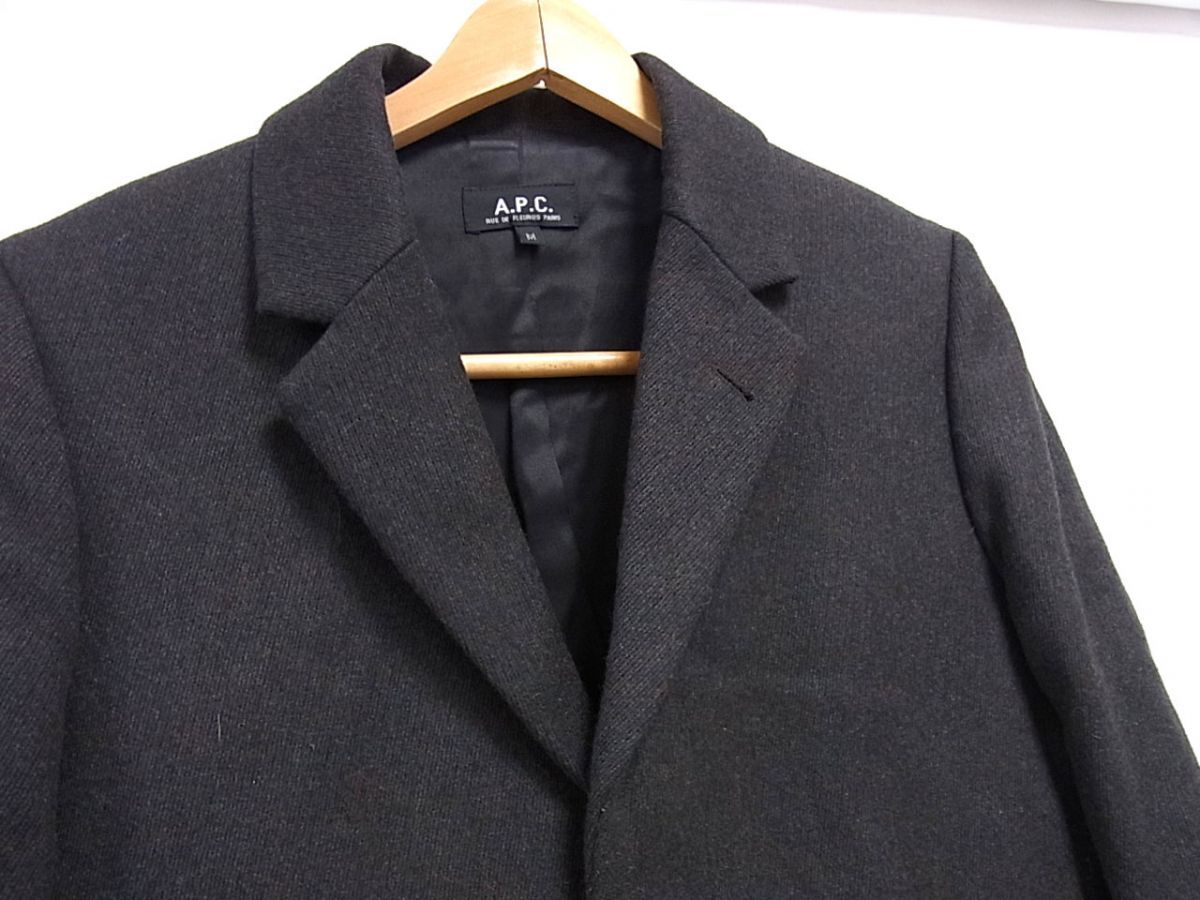 美品☆A.P.C. アーペーセー チェスターコート ウールコート メンズ