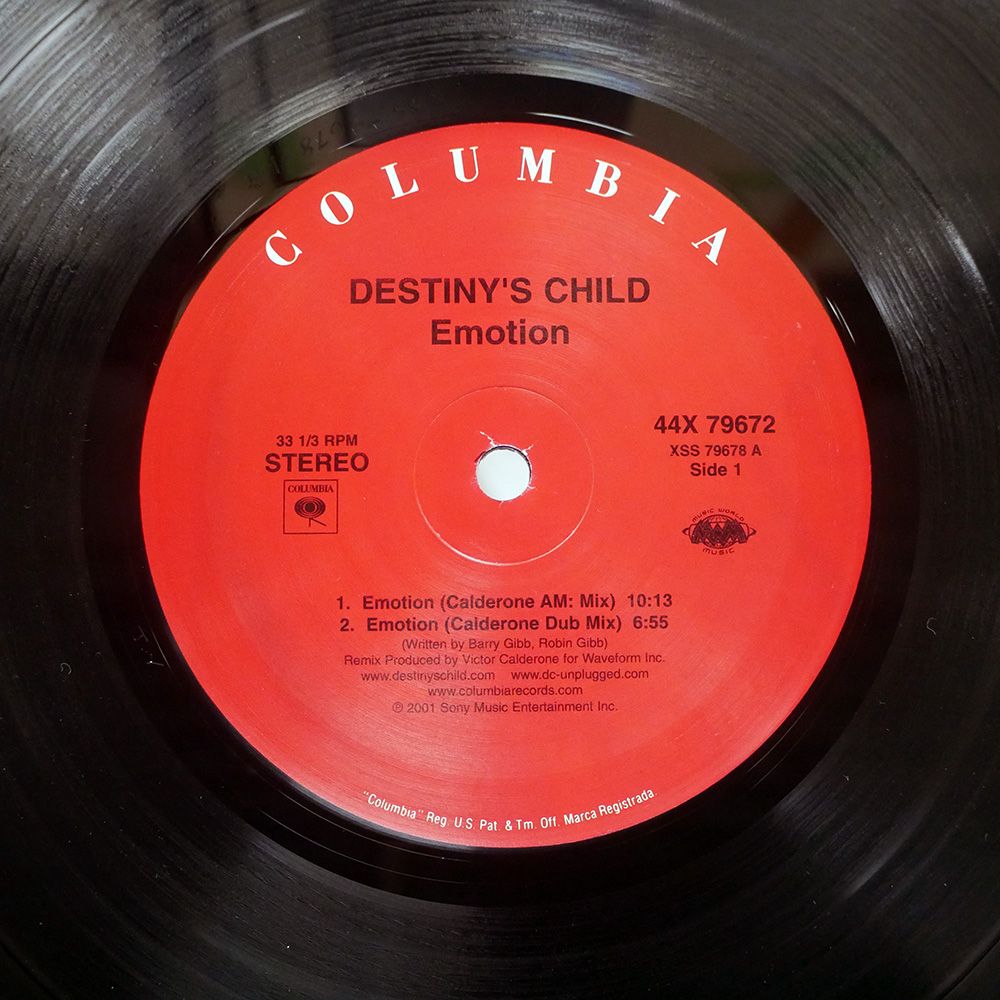 米 US盤 DESTINY'S CHILD/EMOTION/COLUMBIA 44X79672 12 - メルカリ