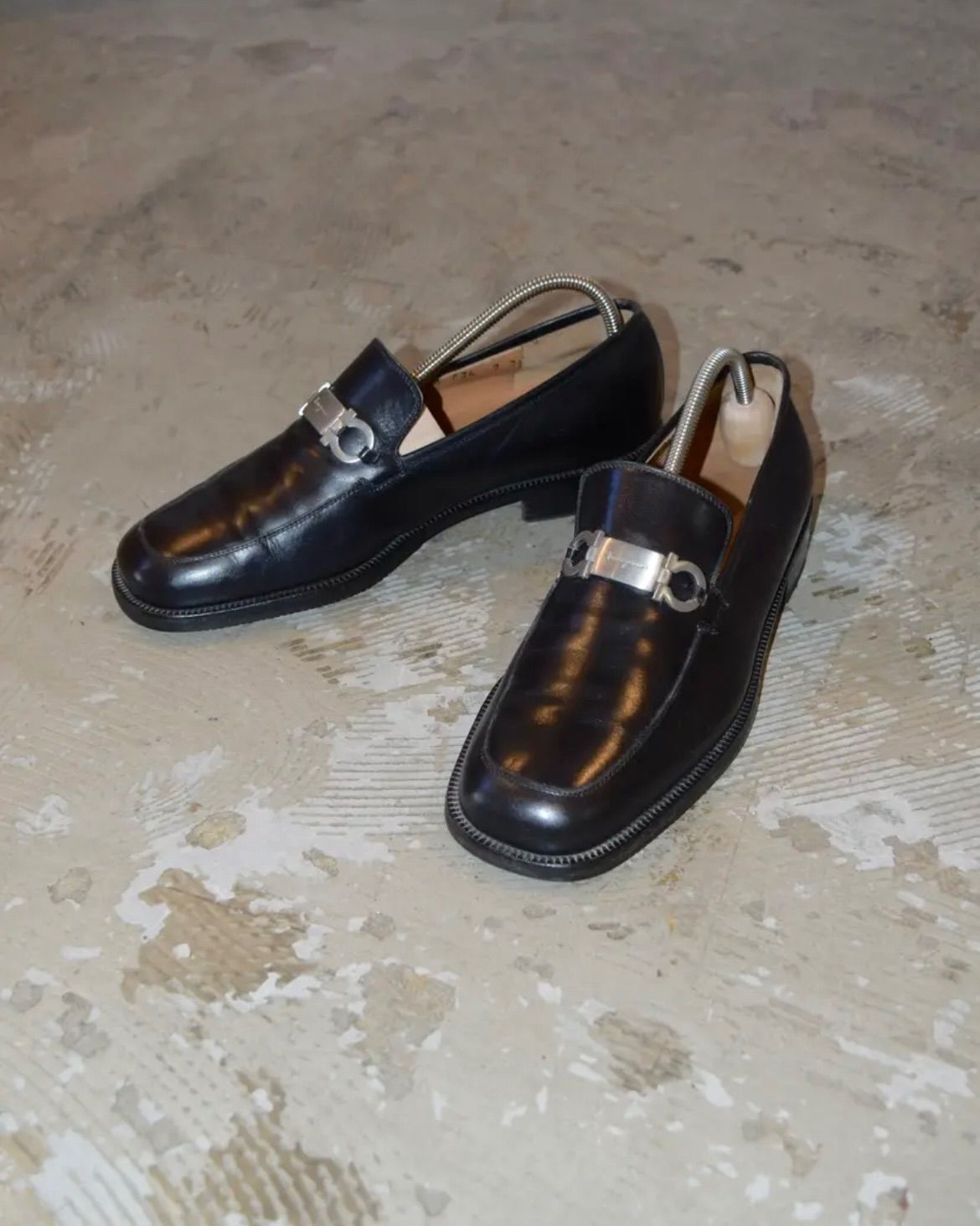 Salvatore Ferragamo ガンチー二ローファー made in italy サルヴァトーレフェラガモ イタリア製 福岡古着屋