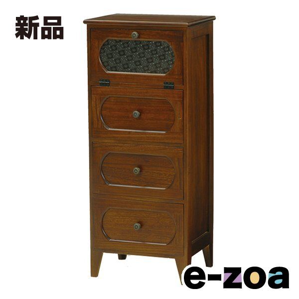 萩原  ハギハラ チェスト レトロ ブラウン 幅42×奥行32×高さ100cm MCH-5184BR (2518844)