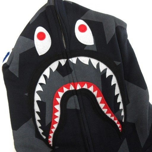 アベイシングエイプ A BATHING APE 美品 パーカー スウェット シャーク 