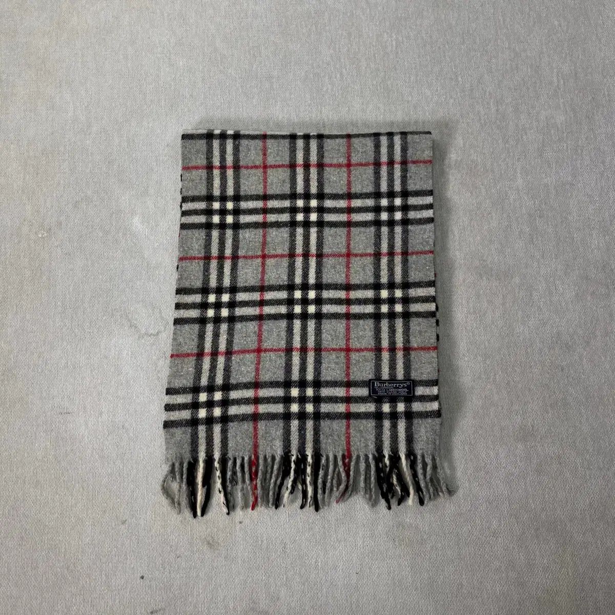 BURBERRY バーバリー ノヴァチェック ラムウール グレー マフラー